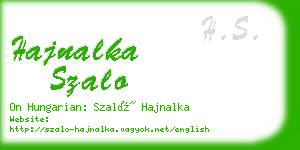 hajnalka szalo business card